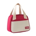 thumbnail image 2 of Bolsa térmica para alimentos fríos y calientes, bolsa térmica, bolsa de mano térmica, borgoña, 2 of 9