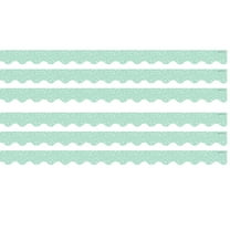 Teacher Created Resources Composition Green Scalloped Border Trim, 35 Feet Per Pack, 6 Packs