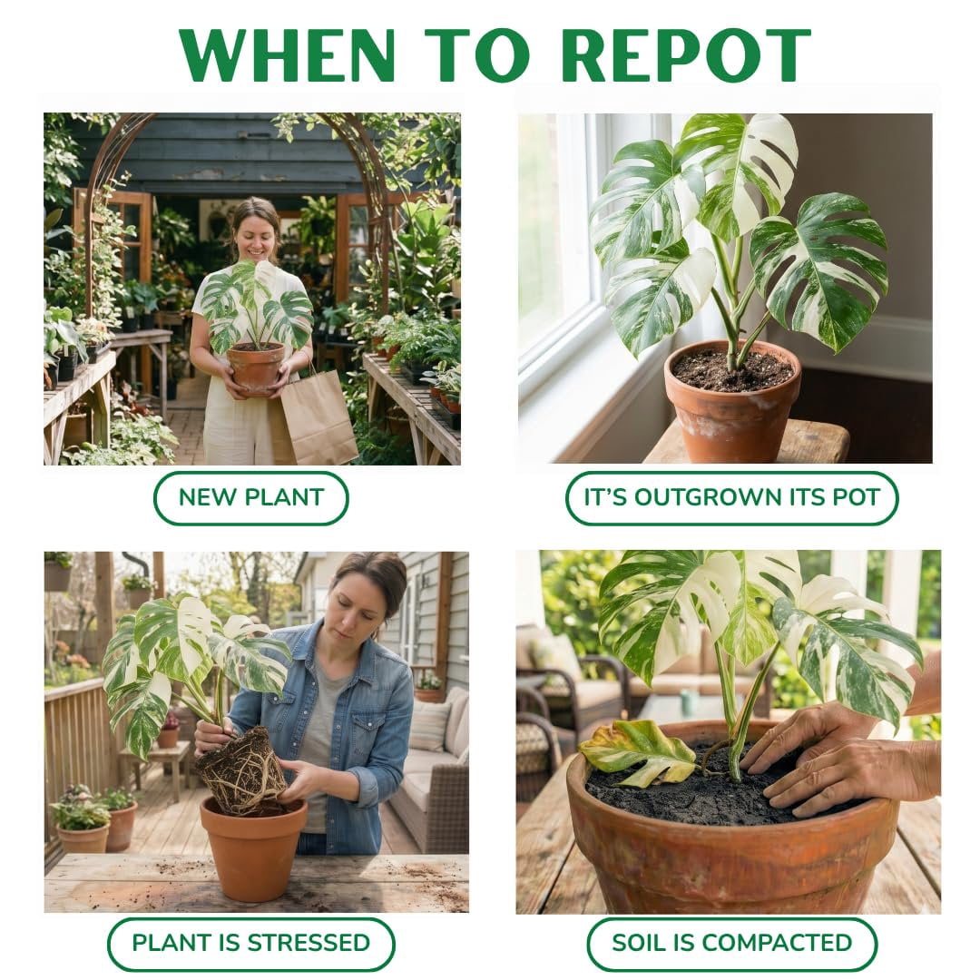 Premium Monstera Potting Soil  Quick Draining, Nutrient Rich Living Aroid Soil for Fast Growth & Healthy Root Aeration  Organic Aged Bark, Coco Coir, Perlite, Worm Castings Large Bag