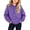 Purple, variant on SERTG Girls Pullover Hoodie Drawstring Pocket Solid Color Long Sleeve Loose Fit Kids Casual School Daily Outdoor Wear Hooded Sweatshirt