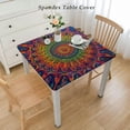 thumbnail image 2 of nygtbtfer Handmade Sanganeer Peacock Mandala Cotton Tablecloth Gorgeous, 2 of 7