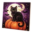 thumbnail image 3 of Halloween Diamond Art Painting 3D Pearl Finished Canvas Cat Wall Decor, Handmade Crystal Bead Artwork Ready-to-Display for Home Office Halloween Gift by OVFUIZ, 3 of 9