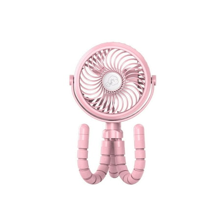 

Handheld Fan 3 Speed Portable Clip on Stroller Fan Desk Fan Pink