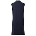 thumbnail image 5 of PMVFHDE Women's Fashion Stylish Outerwear Layer, Long Length Sleeveless Open Front Vest Long Cardigan Navy,L, 5 of 5