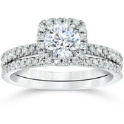 58ct cushion halo real diamond engagement wedding ring set white gold - Cheap Wedding Rings At Walmart 58ct cushion halo real diamond engagement wedding ring set white gold - Cheap Wedding Rings At Walmart