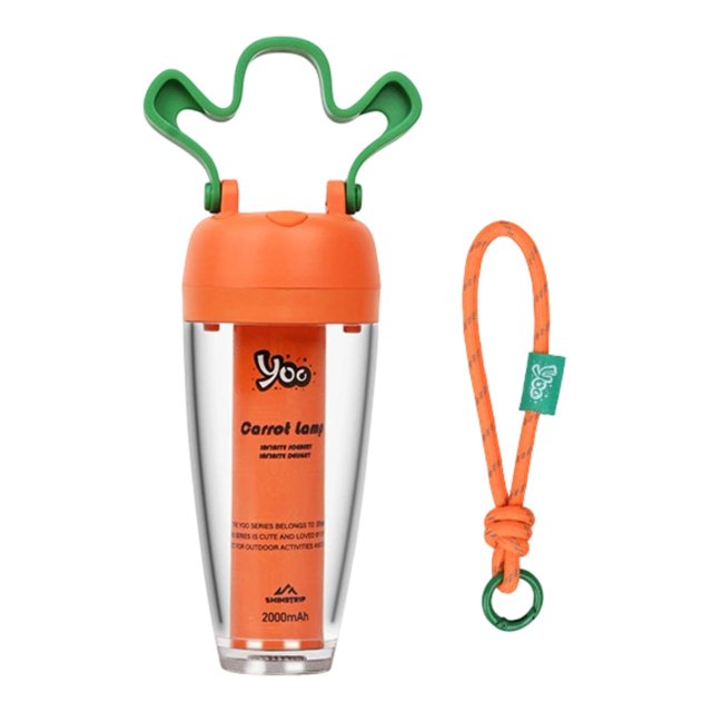 Linterna para acampar al aire libre, luz de campamento en forma de zanahoria, lámpara de atmósfera colgante de atenuación recargable para viajar a la Naranja