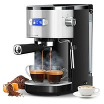 Espresso Machine 20 Bar, Semi-Automatic Espresso Maker with Milk Frother Wand, 45 OZ Removable Water for Cappuccino, Latte, Home
