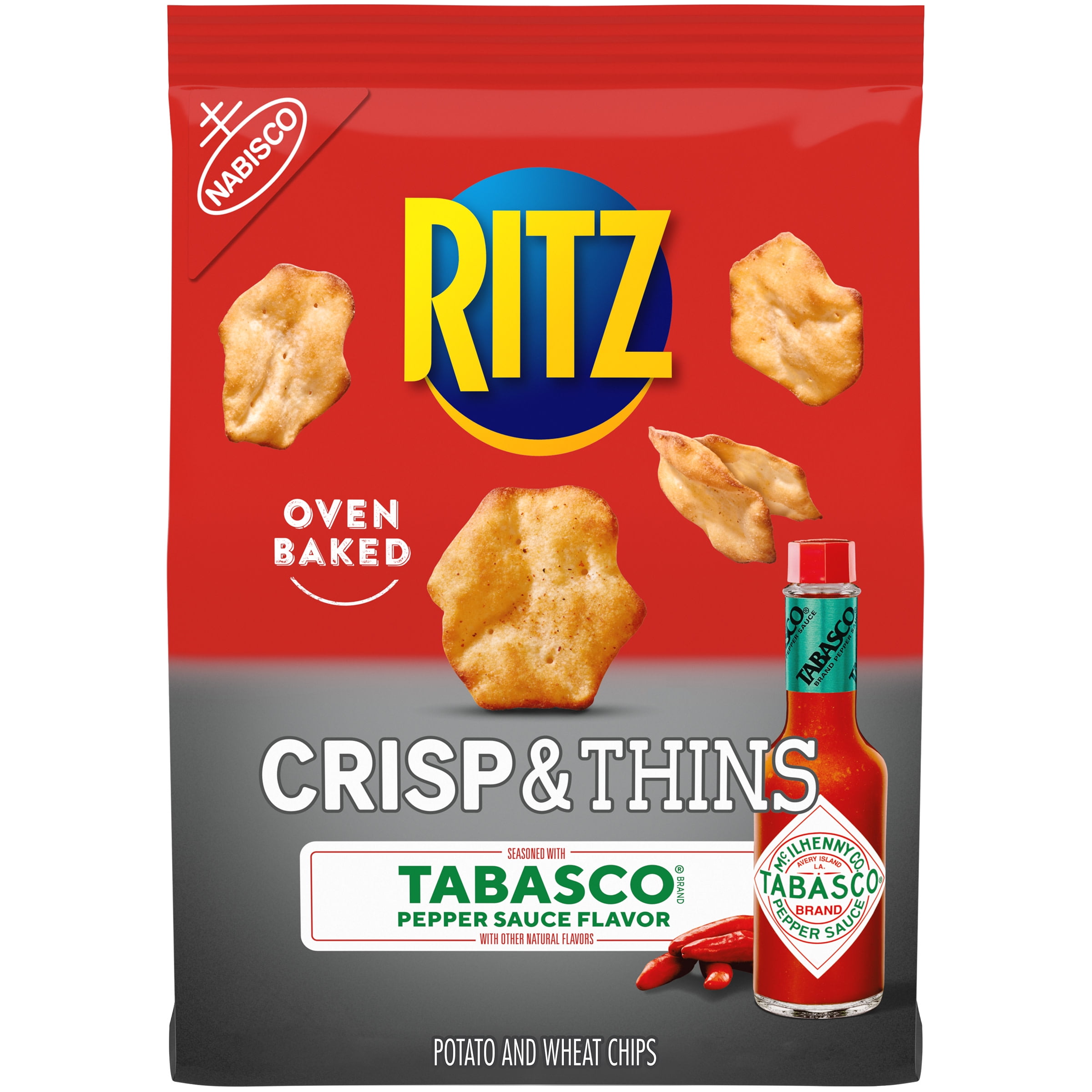 Ritz Crisp & Thins Tabasco Sauce Chips, 7.1 Oz