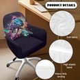 thumbnail image 5 of Xoenoiee Turtle Paint Splatter Print Stretch Back Dining Chair Covers with Armrest Accent Chair Cover Slipcover with Arm, Washable Upholstered Arm Dining Chair Protector for Dining Living Room, 5 of 7