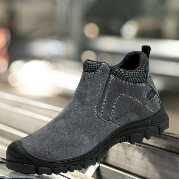Zapatos deportivos de protección para hombre Zapatos sin cordones de PU a prueba de pinchazos para escalar senderismo Wdftyju Tenis De Mujer Tenis De Hombre