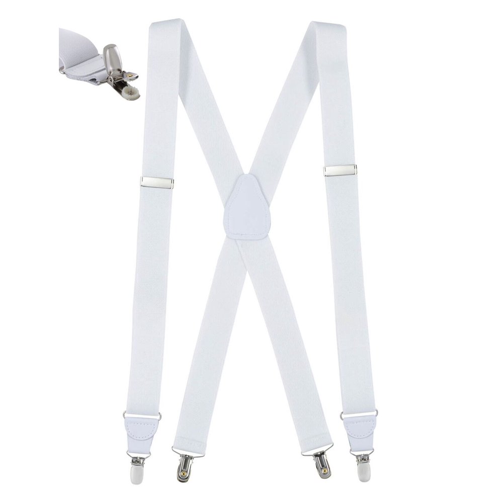 Hold'Em Mens Elastic No Slip "Pin Clip" X Back Suspenders With
