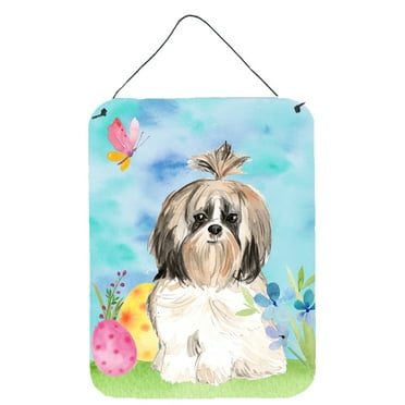 Easter Eggs Shih Tzu Wall or Door Hanging Prints