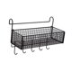 thumbnail image 5 of Cesta de almacenamiento colgante para mesita de noche, multifuncional, 14,17 x 5,91 x 5,51 pulgadas, organizador para Negro con ganchos, 5 of 7