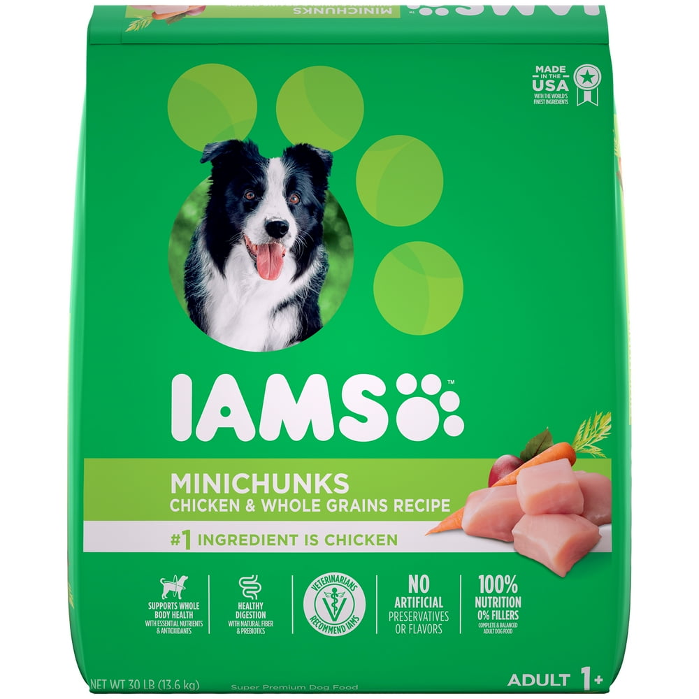 IAMS PROACTIVE HEALTH Adult Minichunks Dry Dog Food Chicken, 30 lb. Bag