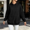 thumbnail image 5 of Hurxie Womens Oversized Hoodies Fleece Sweatshirts Long Sleeve Sweaters Pullover Fall Clothes with Pocket Black,L, 5 of 7