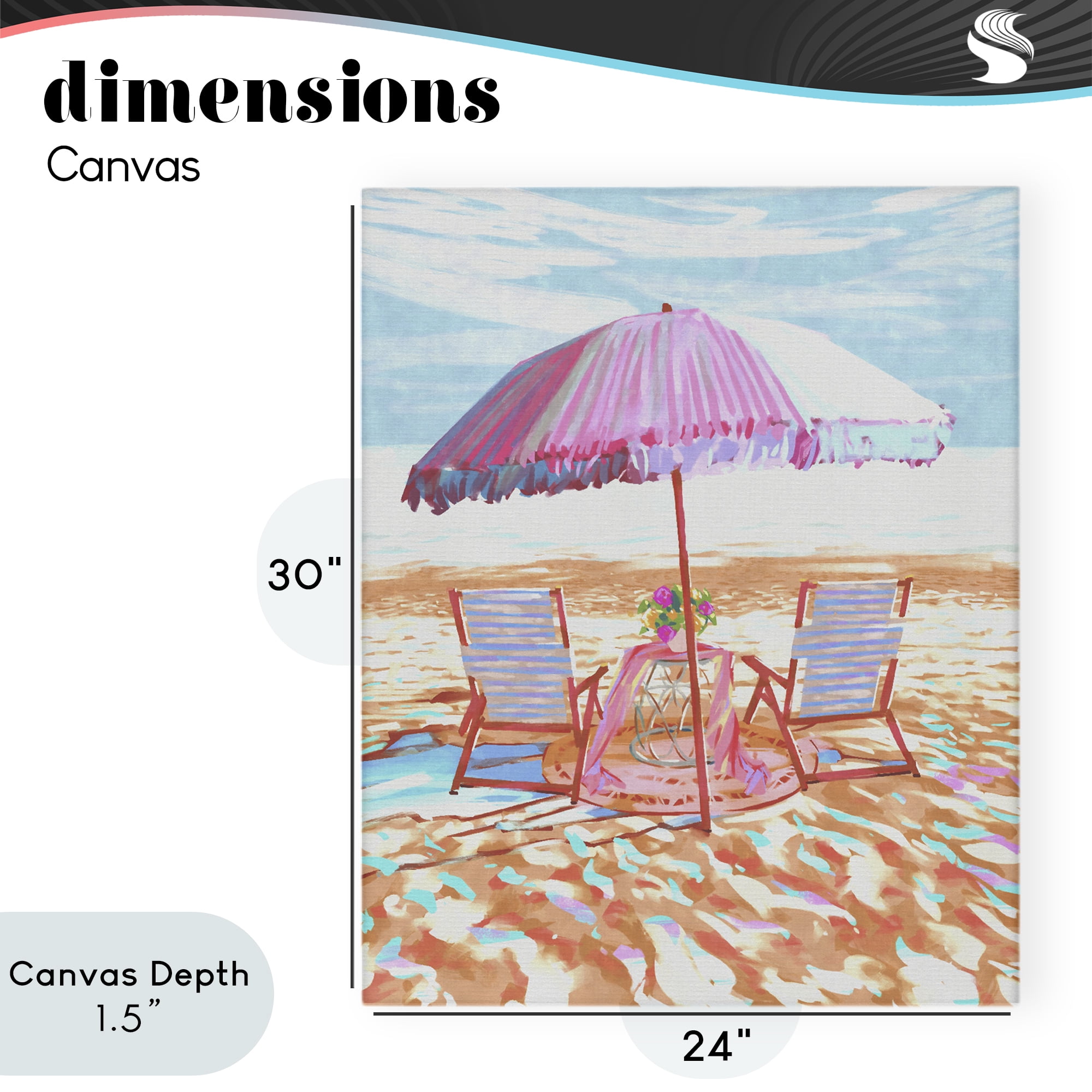 Stupell Industries Seaside Summer Picnic For Two Canvas Wall Art, design by Ziwei Li