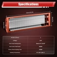 thumbnail image 3 of Miumaeov 2Pcs 2000W Spray Baking Booth Infrared Paint Curing Light Heating Lamp Heaters, 3 of 13