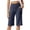 19# Navy, variant on Capri Pants for Women Knee Length Wide Leg Yoga Capris Dressy Casual Summer Crop Pants with Pockets Red 2XL