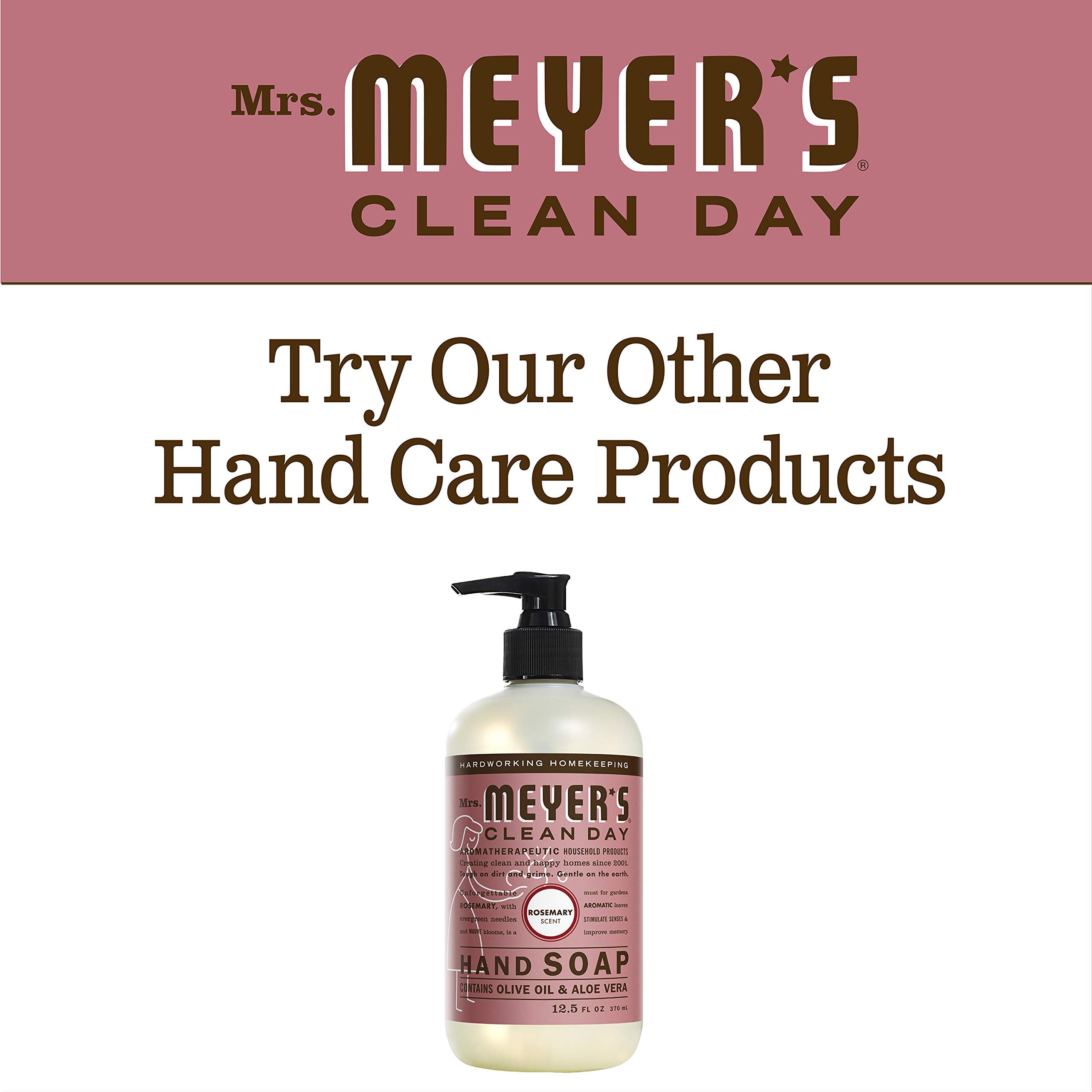 (3 Pack) Mrs. Meyer's Clean Day Liquid Hand Soap, Rosemary Scent, 12.5 oz