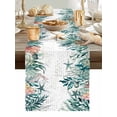 thumbnail image 5 of Ocean Gradient Green Seaweed Table Runner 13x48in Non-Slip Cotton Linen Table Runners, Summer Starfish Conch Dresser Scarves TableRunner for Dinner Kitchen Dining Wedding Party, 5 of 9