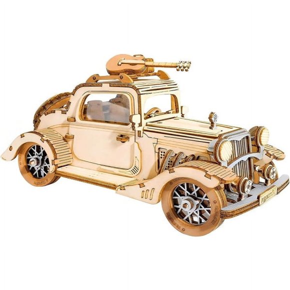 3D Puzzle, Model Building Kits for Adults to Build, Gift for Men Kids TG504 Vintage Car