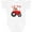 AA-White, variant on Inktastic Farmer Tractor Little Sis Girls Baby Bodysuit