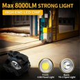 thumbnail image 4 of LED Work Light, 5000mAh IP66 Waterproof Worklight COB Magnetic Outdoor Camping Tent Light for Emergency, Repair, 4 of 5
