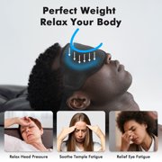 Weighted Eye Mask for Sleeping, 3D Contoured Sleep Mask Blackout with Adjustable Strap, Lash Extensions Sleeping Mask for Travel, Eye Cover Blindfold for Men Women (Black, 4.6oz)