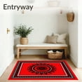 thumbnail image 3 of ODIKA 3'x5' Machine Washable Non-Slip Area Rug, Dreamcatcher Web Enchantment Essence Artwork High Traffic Rug with Pad, Red, 709938, 3 of 8