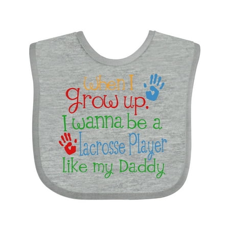 

Inktastic Lacrosse Player Like Daddy Gift Baby Boy or Baby Girl Bib