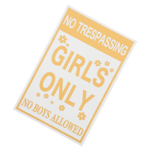 MLINS Girls Door Sticker No Trespassing Door Sign Allowed Wall Decal Girls Room Wall Art Girls Cave Wall Decor Girls Room Accessories