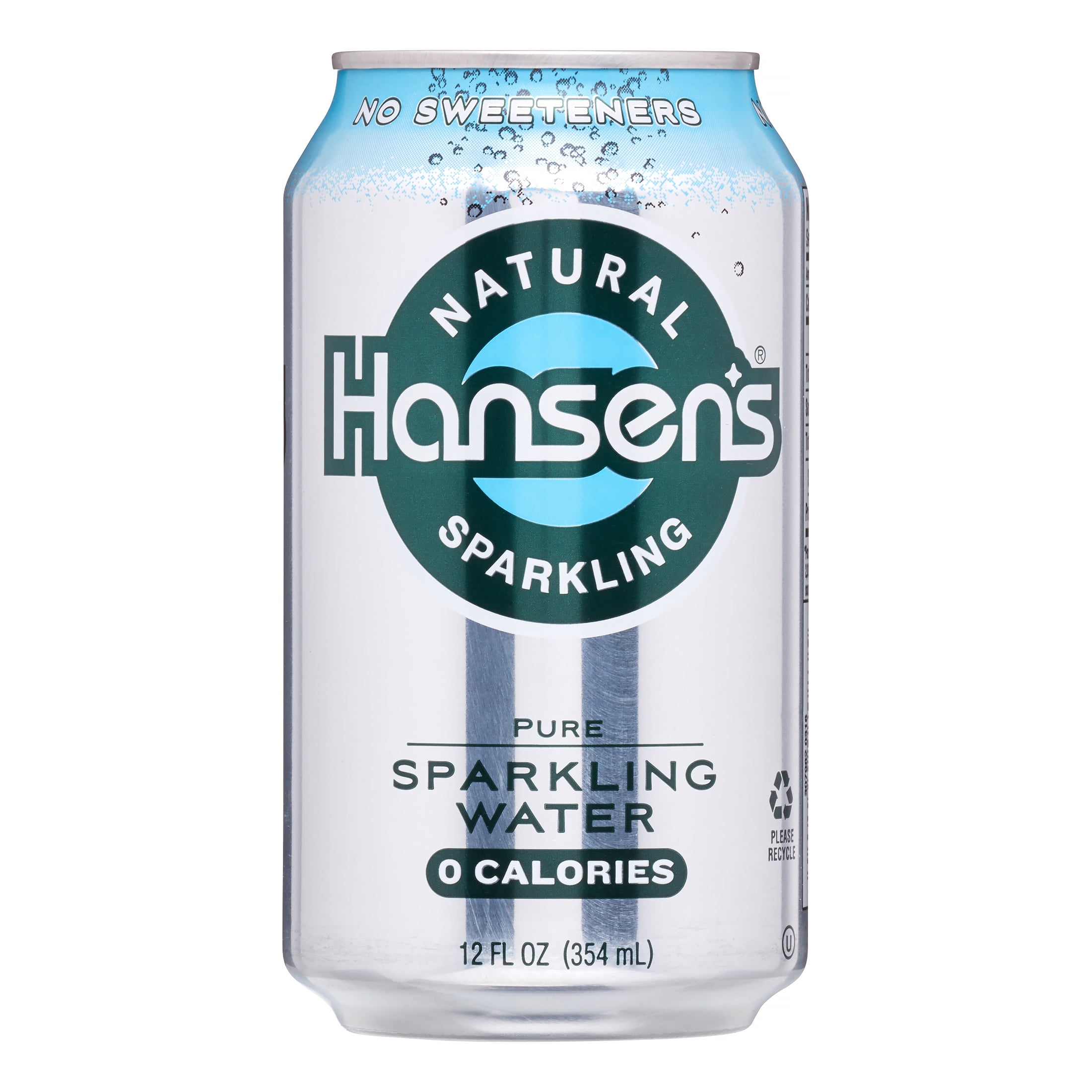 Hansen's Sparkling Water, Plain, 12 Fl Oz (Innerpack of 8)