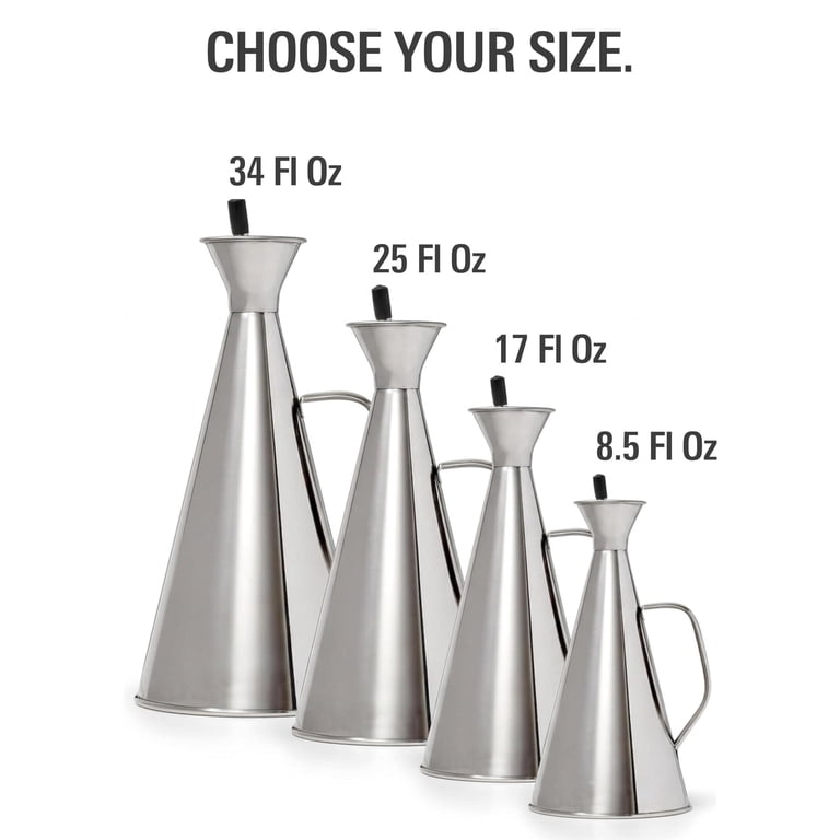 Stainless Steel 8.5 Ounces 1 Oil & Vinegar Dispensing Bottle