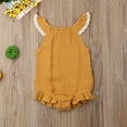 thumbnail image 1 of Nouveau-né Bébé Filles Justaucorps à Volants Combinaison Été Coton Justaucorps Vêtements Tenues une-Pièce, 1 of 4