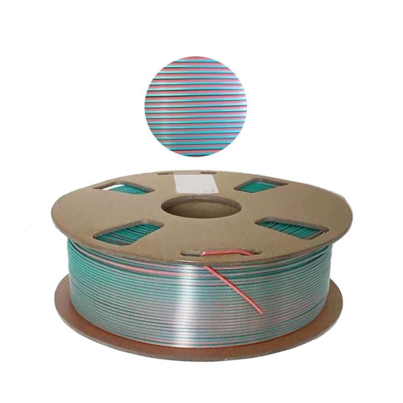 Blue-Orange 3D Printer Filament, Creativity Mixed Colors Silk-like PLA, Dimensional Accuracy 1.75mm +/- 0.02mm, Easy-to-Print, 1KG