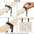thumbnail image 5 of Adjustable Metal Hanging Hooks No Drill Cabinet Door Hooks Small Over Door Storage Hooks for Kitchen and Bathroom 5 Pack, 5 of 8