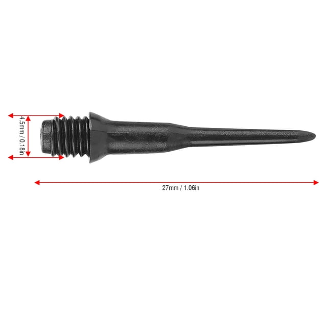100pcs Dart Soft Tips Set Accessory for Electronic Darts, 4.5mm Thread Size, Great for Sports Game