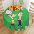 thumbnail image 3 of Phineas And Ferb Round Tablecloth Print Decorative Table Cover Washable Table Cloths for Dining Party Picnic 60x60in, 3 of 8