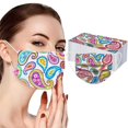 thumbnail image 1 of 50 Pcs Masque Protecteur Adulte Imprimé Cachemire Masque Facial Jetable Protection 3 Plis Masques Buccaux, 1 of 3