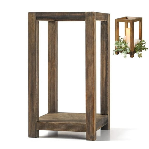 Artrylin Wooden Lantern Decoration,1 Pcs Lantern Candle Holder Ornaments,Exquisite Wedding Table Candlestick,Farmhouse Style Pine Lantern Ornaments,Fireplace Candlestick Decoration