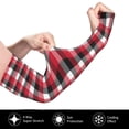 thumbnail image 3 of Sun Protection Arm Sleeves for Men Women, red black buffalo plaid Sleeves to Cover Arms with Thumb Hole Cooling Sleeve, 3 of 6