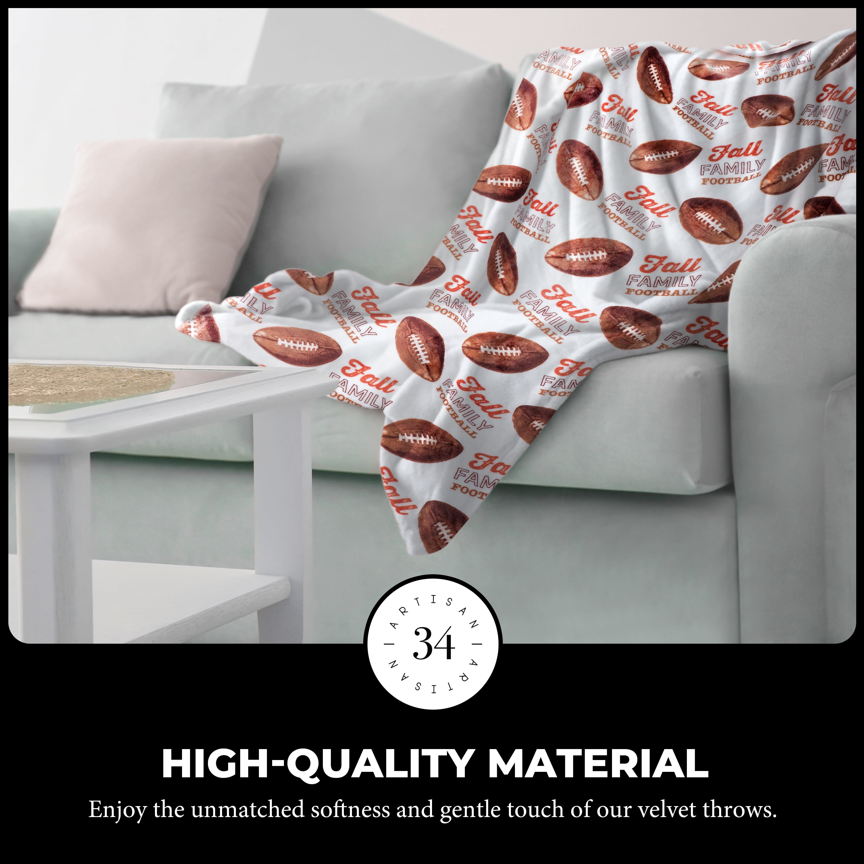 Artisan 34 Halloween and Harvest Oversized Velvet Plush Throw, 50" x 70", Fortune Teller
