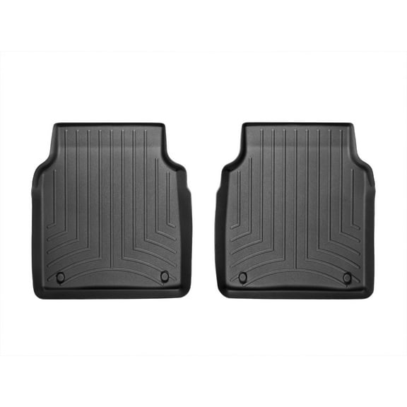 WeatherTech Custom Fit FloorLiners compatible with 2011-2018 Audi A8L - 2nd Row (2-Piece Liner), Black