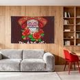 thumbnail image 5 of Day Dead Skull Mexican Mexico Four Hole Decorated Banner Flag for Garden Yard Home Decoration Indoor Outdoor 4x6 Ft, 5 of 7