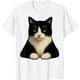 thumbnail image 1 of Funny Grumpy Black and Whit Cat Serious Face - Camiseta para gatos, 1 of 2
