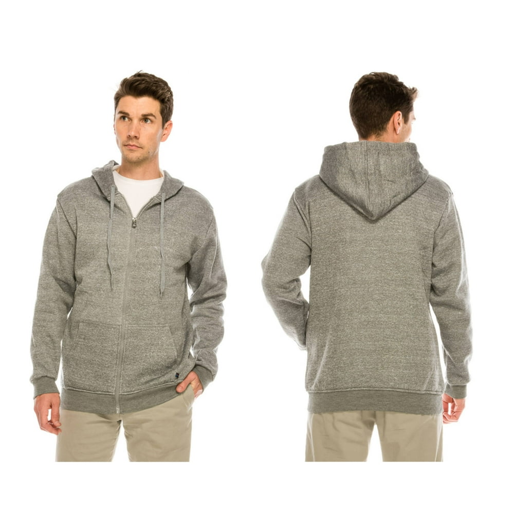 Urbantry - Men's Hoodie with Zipper and Drawstring- Extended Sizes (S ...