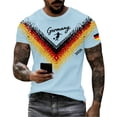 thumbnail image 4 of Women's Germany Football Graphic T-Shirt, Men's Soccer Graphic Print T-Shirt Casual Sportswear Top Athletic for Soccer Tournament 2026 Light Blue Size: M, 4 of 4