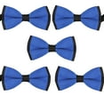 thumbnail image 5 of Mens Blue and Black Pre-Tied Wedding Bow Tie Sets, 5 of 5