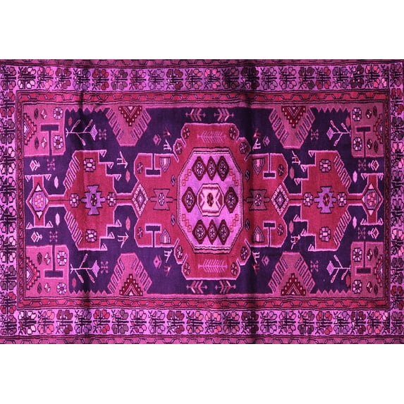Ahgly Company Indoor Rectangle Persian Pink Traditional Area Rugs, 5' x 7'