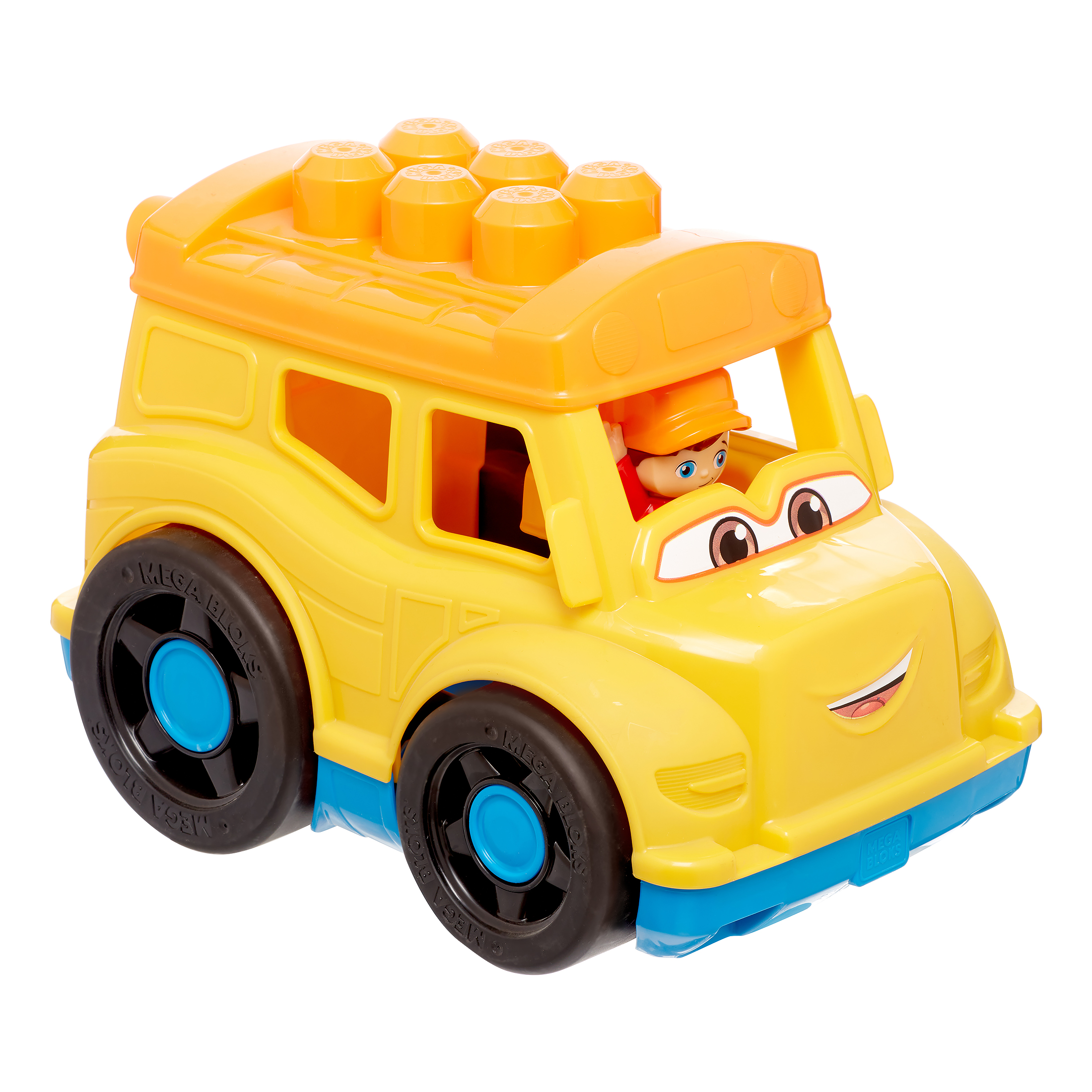 Mega Bloks First Builders Sonny School Bus with Big Building Blocks, Building Toys for Toddlers (6 Pieces) - image 4 of 8